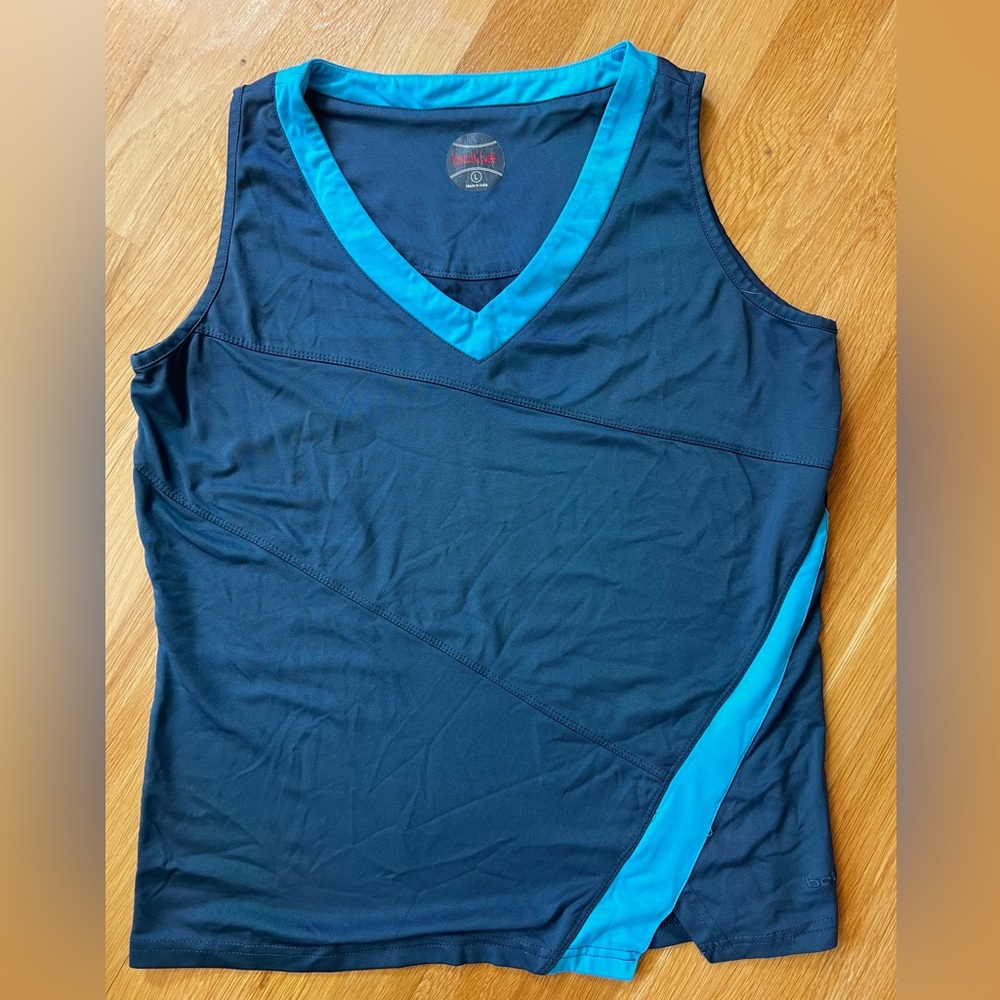 Women's Slate and Blue V-Neck Top